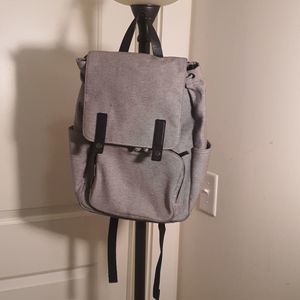 Everlane Backpack The Modern Snap Gray Twill Laptop Bag Drawstring